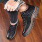 Zapatos casuales de cuero con costura a mano para hombre