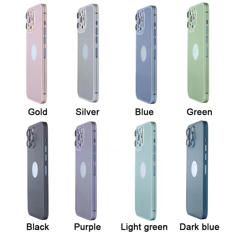 Para iPhone 13/14, aleación de titanio, estuche para teléfono con globo de doble cara con todo incluido
