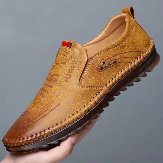 Zapatos casuales de cuero transpirables para hombres - Compre 2 envío gratis