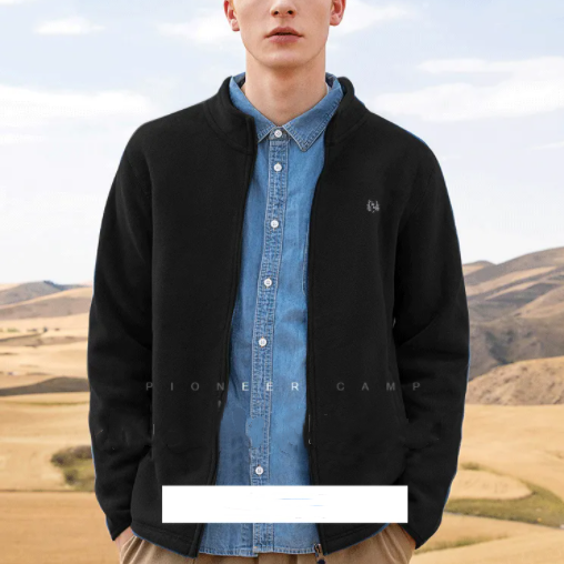 🎅【Un regalo cálido en invierno】 Chaqueta de forro polar suave casual al aire libre con cremallera completa ligera para hombre