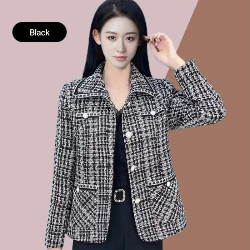 Blazer de mujer con estampado de pata de gallo