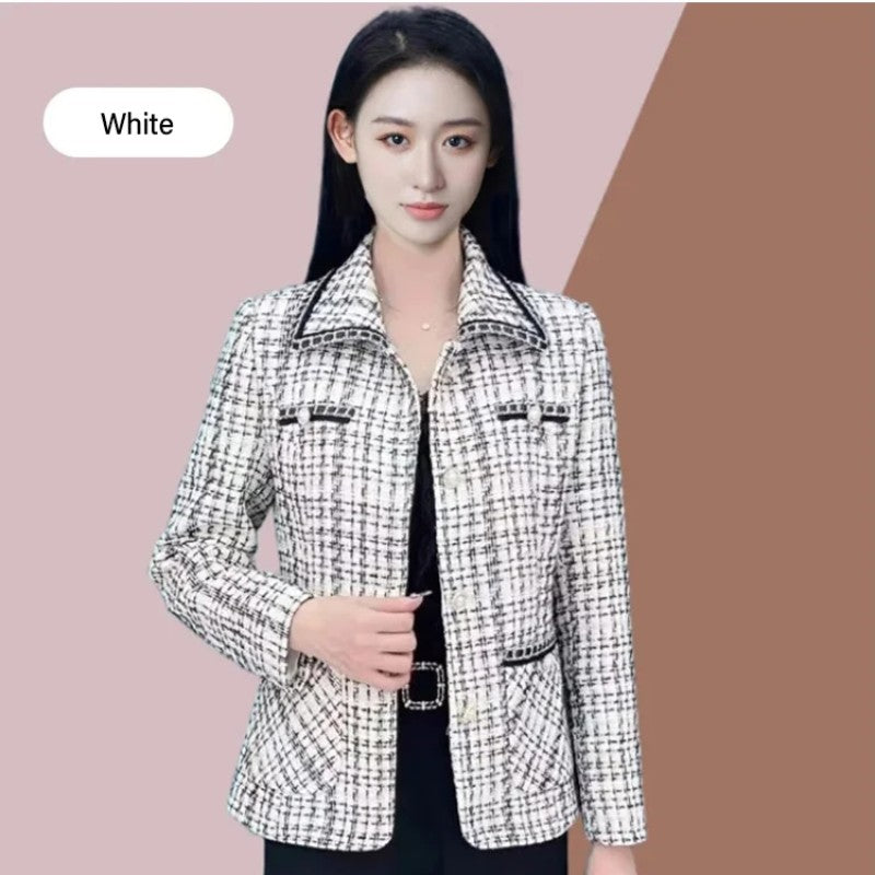 Blazer de mujer con estampado de pata de gallo