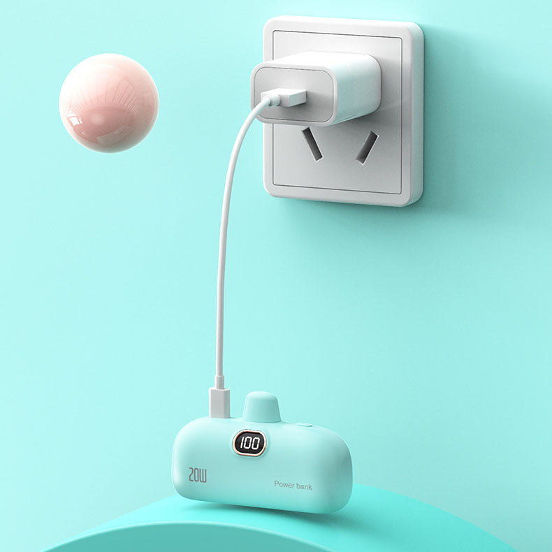 Banco de energía inalámbrico portátil del tamaño de un lápiz labial de 5000 mAh