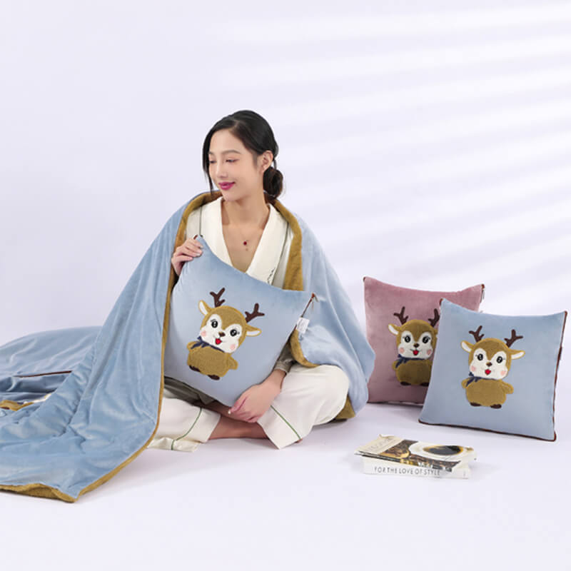 Bonito regalo*manta almohada plegable 2 en 1