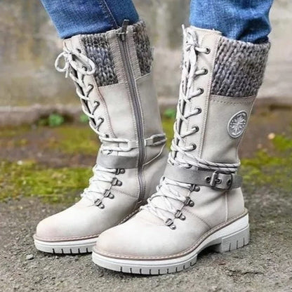 [Regalo de mujer] Botas de nieve impermeables hasta la rodilla para mujer.