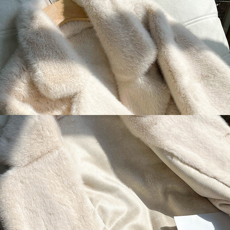 Regalo Cálido-Chaqueta Larga de Terciopelo Cálida de Invierno con Tecnología Ecológica para Mujer