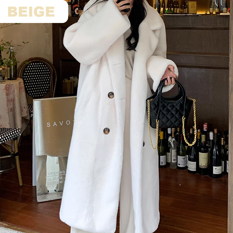 Regalo Cálido-Chaqueta Larga de Terciopelo Cálida de Invierno con Tecnología Ecológica para Mujer