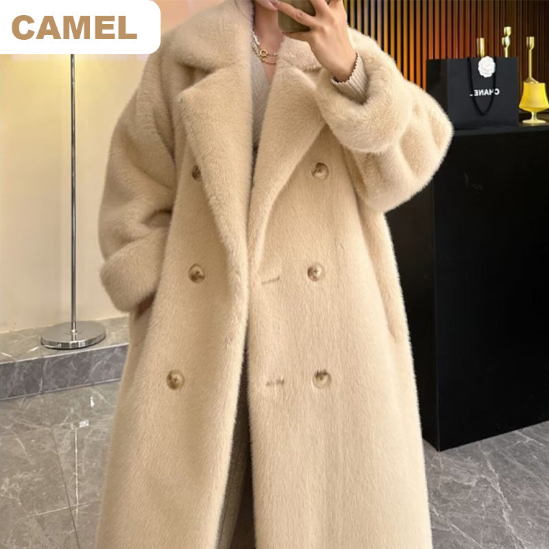 Regalo Cálido-Chaqueta Larga de Terciopelo Cálida de Invierno con Tecnología Ecológica para Mujer