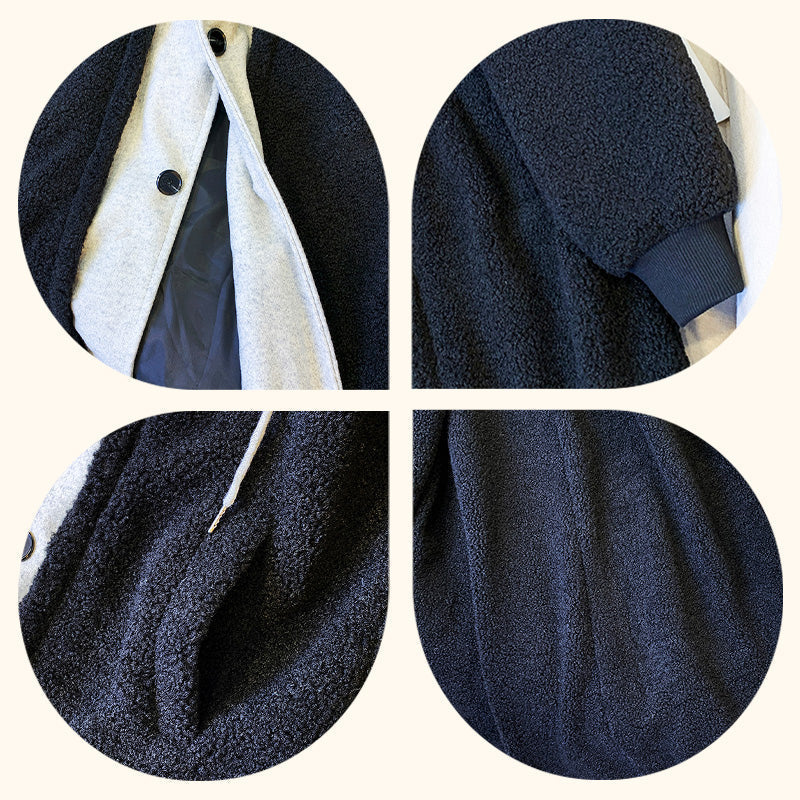 Chaqueta sherpa de dos capas con capucha