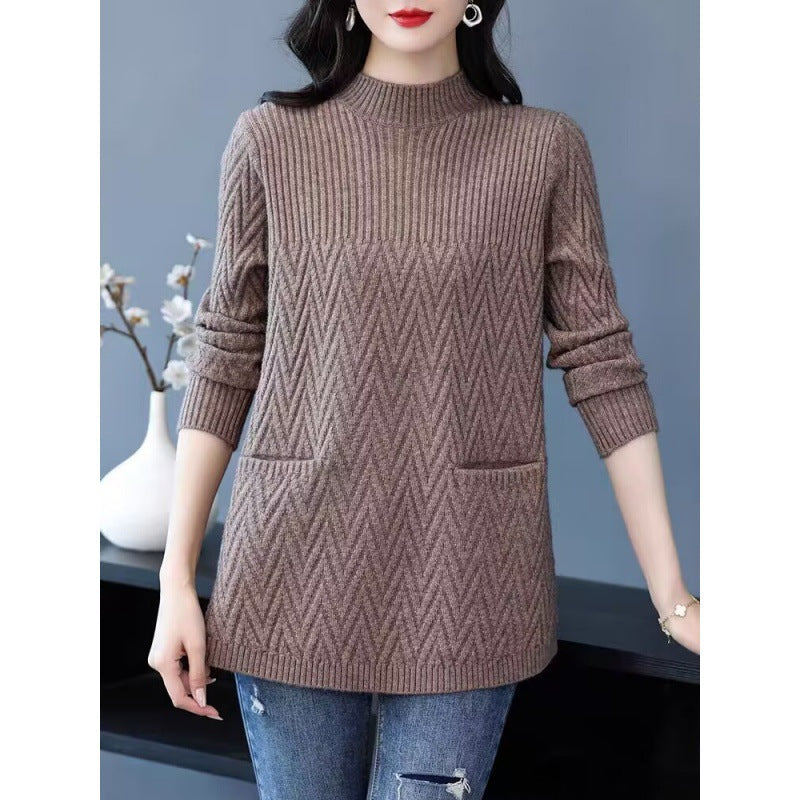 🎅🎊 Rebajas de Navidad - 50% de descuento 🎊 - Jersey de cuello alto de longitud media para mujer