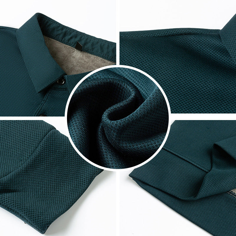 Regalo Perfecto-Camisa Acolchada Con Solapa De Gofre Para Hombre
