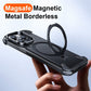 Funda protectora para iPhone anticaída de metal magnético