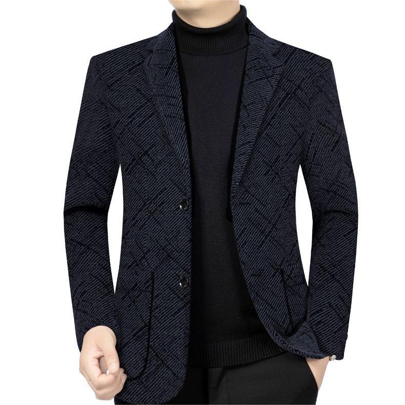 Blazer informal de corte clásico y botonadura sencilla para hombre