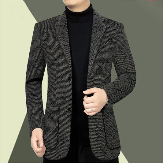 Blazer informal de corte clásico y botonadura sencilla para hombre