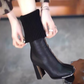 ✨🎅Rebajas de Navidad 50% OFF🔥🎁El mejor regalo para ella - Moda de punto elástico botas de tacón grueso para las mujeres