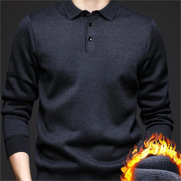 🎊Preventa de Navidad - 50% de descuento🎊-Suéter grueso acolchado con solapas para hombre en invierno
