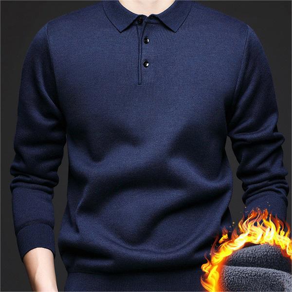 🎊Preventa de Navidad - 50% de descuento🎊-Suéter grueso acolchado con solapas para hombre en invierno
