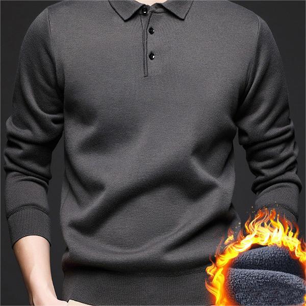 🎊Preventa de Navidad - 50% de descuento🎊-Suéter grueso acolchado con solapas para hombre en invierno