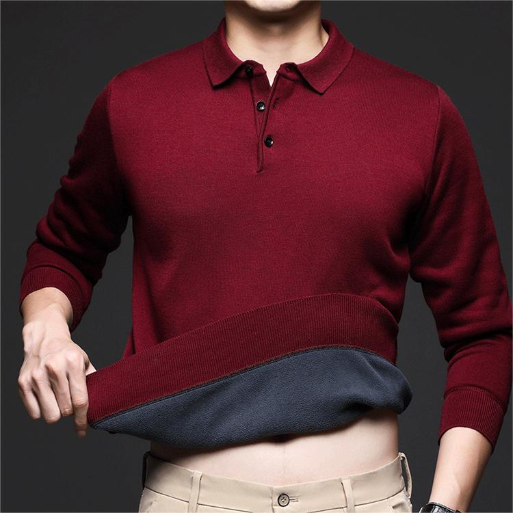 🎊Preventa de Navidad - 50% de descuento🎊-Suéter grueso acolchado con solapas para hombre en invierno