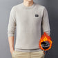 Sudadera jacquard térmica de cuello redondo para hombre