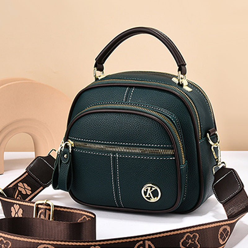 Clásico Multifuncional Compartimentos Ajustable Correa ancha para el hombro Bolsa de cuero de PU Crossbody