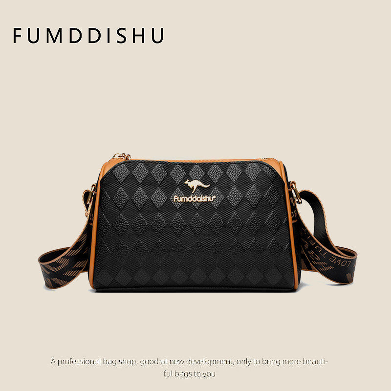 [El mejor regalo para ella] Bolso cruzado de 3 capas de gran capacidad con estampado de diamantes