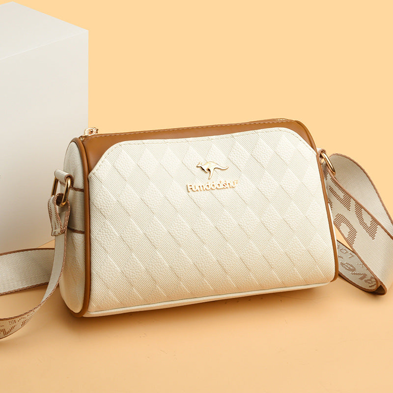 [El mejor regalo para ella] Bolso cruzado de 3 capas de gran capacidad con estampado de diamantes