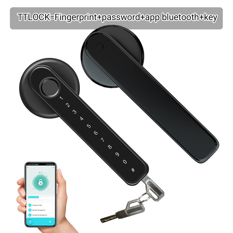 🔥Envío gratuito🔥 huella digital inteligente manija de la cerradura de la puerta con Bluetooth APP Control