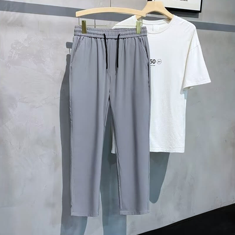 Pantalones Rectos Sueltos y Transpirables de Verano