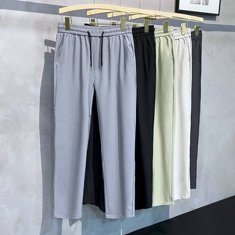 Pantalones Rectos Sueltos y Transpirables de Verano